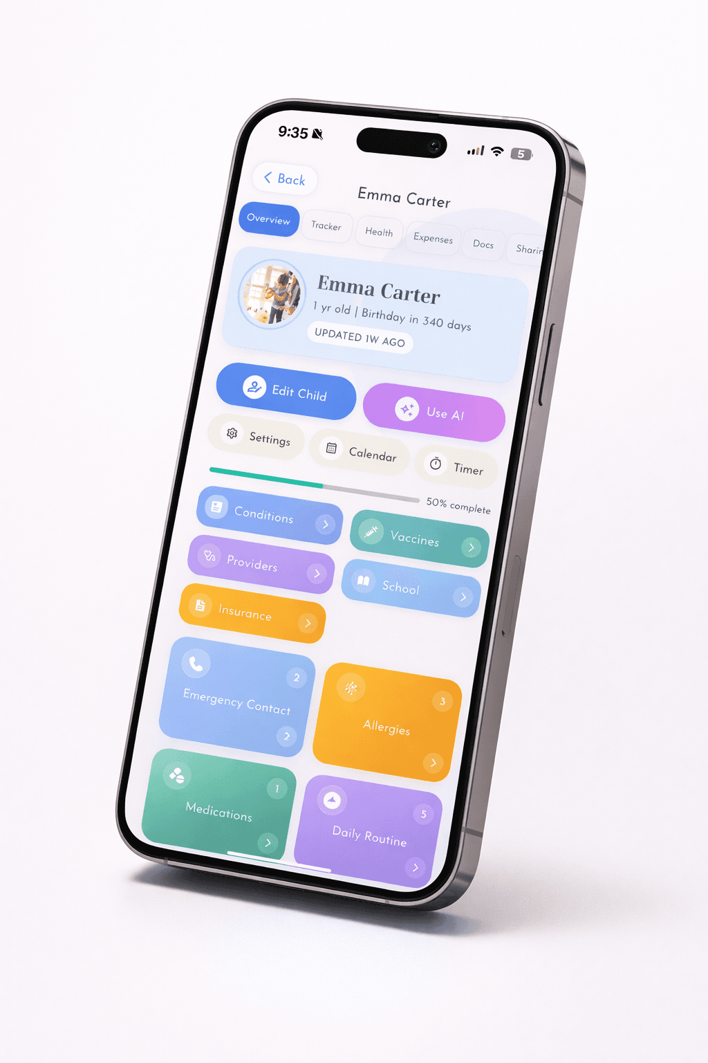 Add your kid screen